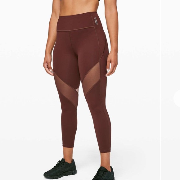 Lululemon X Barry’s Stronger As‎ One Tight Midnight Maroon Size 2 EUC - Picture 1 of 6